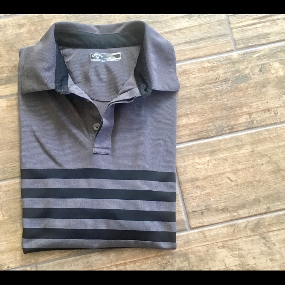 Callaway XL Golf Shirt. Dark Gray & Black - Picture 2 of 4